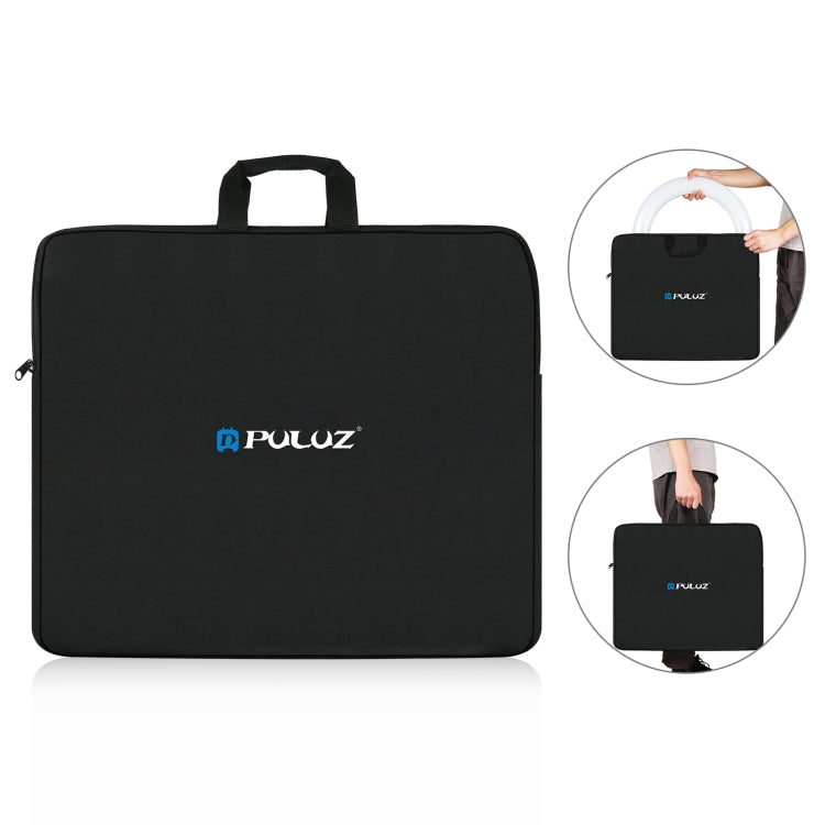 PULUZ 46cm Ring LED Lights Portable Zipper Storage Bag Carry Handbags, Size: 48cm x 55cm, Ring LED Storage Bag