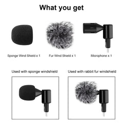 PULUZ 8PIN Jack Mobile Phone Omnidirectional Condenser Adjustable Microphone, 8 Pin Phone Microphone