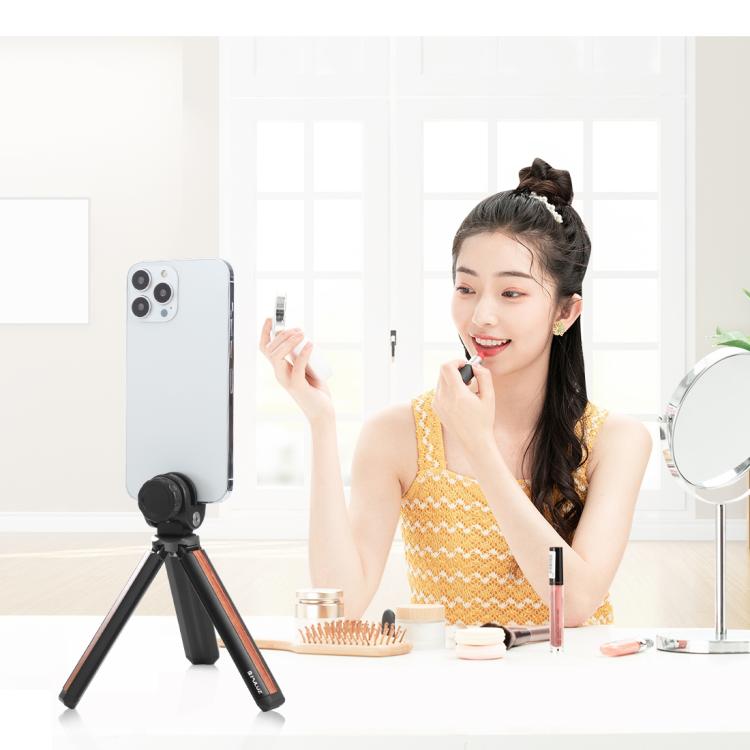 PULUZ Inlaid Wood Desktop Vlogging Live Tripod Holder, Inlaid Wood Tripod