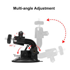 PULUZ Car Suction Cup Mount with Phone Clamp / Screw / Tripod Adapter, Phone Car Suction Cup