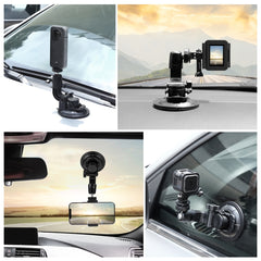 PULUZ Car Suction Cup Mount with Phone Clamp / Screw / Tripod Adapter, Phone Car Suction Cup