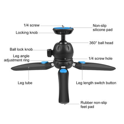 PULUZ Mini VLOG Live Stabilizer Stand Tripod with Phone Clamp for Smartphones, Mini VLOG Live Stabilizer(Blue), Mini VLOG Live Stabilizer(Red)