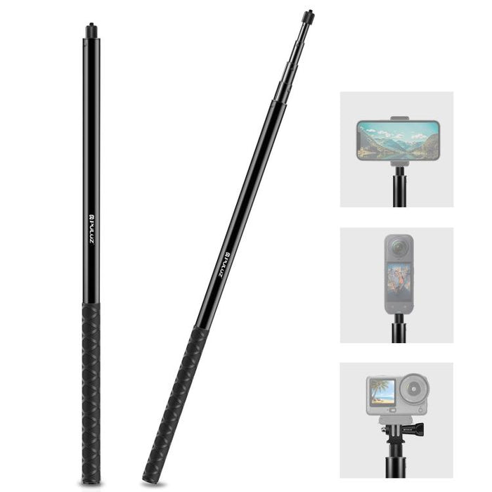 Palo selfie monopie de metal PULUZ de 3 m para Insta360 One RS/X2/X3, monopie de 3 m