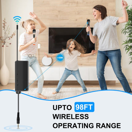 Micrófonos dinámicos inalámbricos UHF de 1 a 2 pulgadas PULUZ con pantalla LED, transmisor de 3,5 mm, micrófonos inalámbricos UHF de 1 a 2 pulgadas