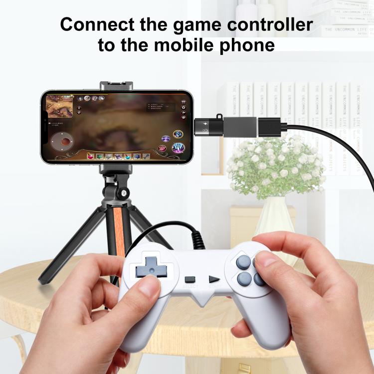 PULUZ 8-Pin auf USB-C / Typ-C PD OTG Adapter, 8-Pin OTG Adapter