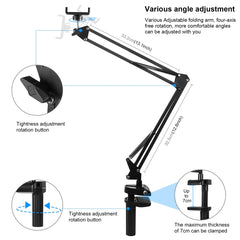 PULUZ Live Broadcast Desktop Articulating Arm Holderwith Phone Clamp, Phone Clamp