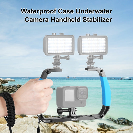 PULUZ Dual Silicone Handles Aluminium Alloy Underwater Diving Rig for GoPro, Other Action Cameras and  Smartphones, For Action Cameras and Smartphones