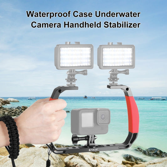 PULUZ Dual Silicone Handles Aluminium Alloy Underwater Diving Rig for GoPro, Other Action Cameras and  Smartphones, For Action Cameras and Smartphones