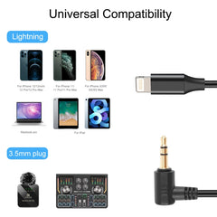 PULUZ 3.5mm TRS Male to 8 Pin Male Live Microphone Audio Adapter Cable for PU3153 / PU3154, 3.5mm to 8 Pin