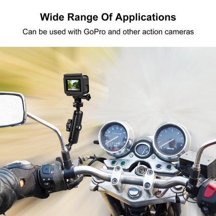 PULUZ Motorradhalterung, Spiegelsockelloch, feste Halterung für GoPro und andere Actionkameras, Spiegelsockellochhalterung