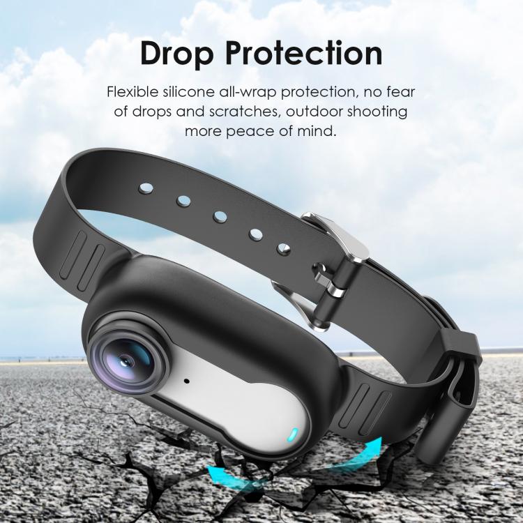 Para Insta360 GO 3 / GO 3S PULUZ Funda de silicona Correa de muñeca para bicicleta Soporte de extensión
