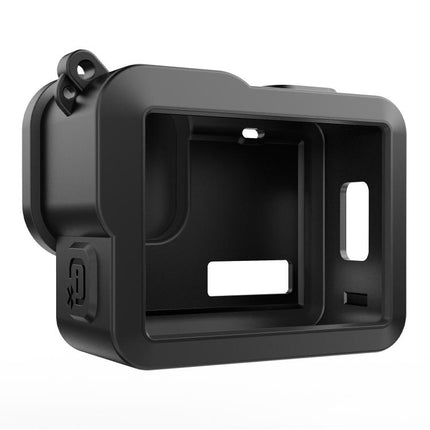 For GoPro HERO 2024 PULUZ Silicone Protective Case Side Interface Cover with Wrist Strap & Lens Cover, Silicone Protective Case
