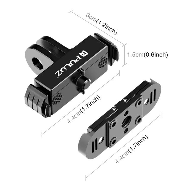 PULUZ Quick Release Magnetic Folding Finger Base Mount for GoPro HERO12 Black /11 Black /11 Black mini /10 Black /9 Black /8 Black / Max