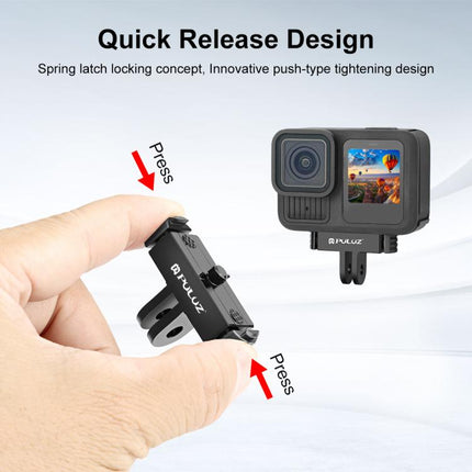 PULUZ Quick Release Magnetic Folding Finger Base Mount for GoPro HERO12 Black /11 Black /11 Black mini /10 Black /9 Black /8 Black / Max