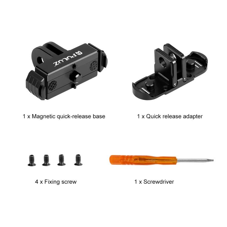 PULUZ Quick Release Magnetic Folding Finger Base Mount for GoPro HERO12 Black /11 Black /11 Black mini /10 Black /9 Black /8 Black / Max