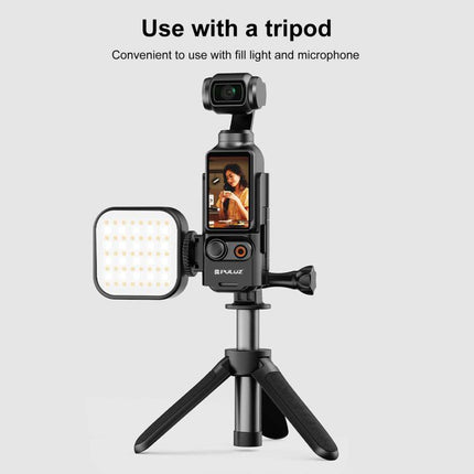 Para DJI OSMO Pocket 3 PULUZ Marco de protección de plástico Soporte adaptador de zapata fría de expansión, Marco de protección de plástico