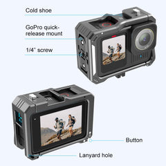 Für GoPro HERO13 Schwarz /12 Schwarz /11 Schwarz /10 Schwarz /9 Schwarz PULUZ Metall Kamera Käfig, für GoPro HERO13 Schwarz /12 Schwarz /11 Schwarz /10 Schwarz /9 Schwarz