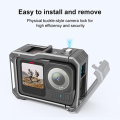 Für GoPro HERO13 Schwarz /12 Schwarz /11 Schwarz /10 Schwarz /9 Schwarz PULUZ Metall Kamera Käfig, für GoPro HERO13 Schwarz /12 Schwarz /11 Schwarz /10 Schwarz /9 Schwarz