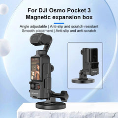 For DJI OSMO Pocket 3 PULUZ Protective Frame Magnetic Desktop Mount Angle Adjustable Base, Magnetic Desktop Mount