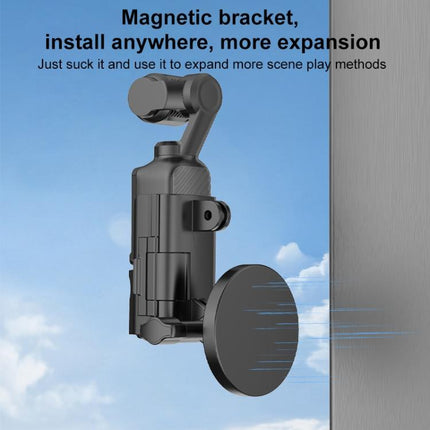 Para DJI OSMO Pocket 3 PULUZ Marco protector Soporte de escritorio magnético Base ajustable en ángulo, Soporte de escritorio magnético