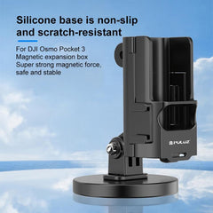 For DJI OSMO Pocket 3 PULUZ Protective Frame Magnetic Desktop Mount Angle Adjustable Base, Magnetic Desktop Mount