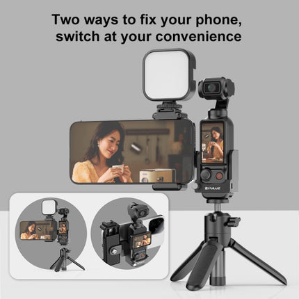 Para DJI OSMO Pocket 3 PULUZ Marco protector Expansión Soporte adaptador de abrazadera para teléfono, Marco de abrazadera para teléfono