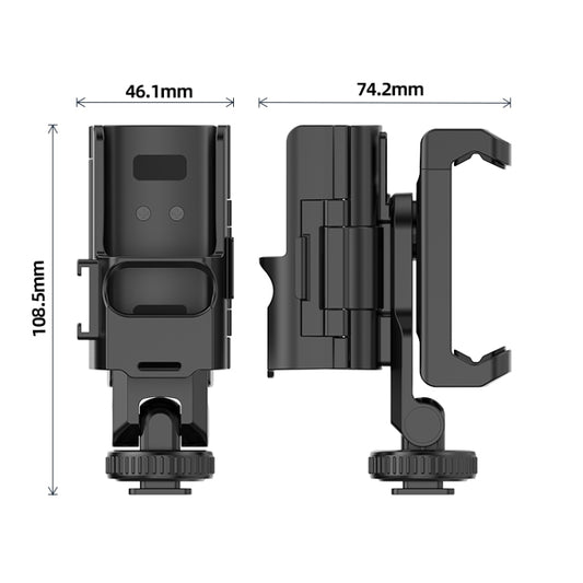 For DJI OSMO Pocket 3 PULUZ Protective Frame Expansion Phone Clamp, Compatible with Tripod Pole