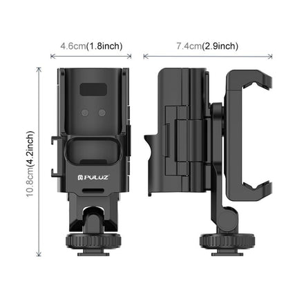 Abrazadera de expansión para teléfono con marco protector PULUZ para DJI OSMO Pocket 3, compatible con poste de trípode