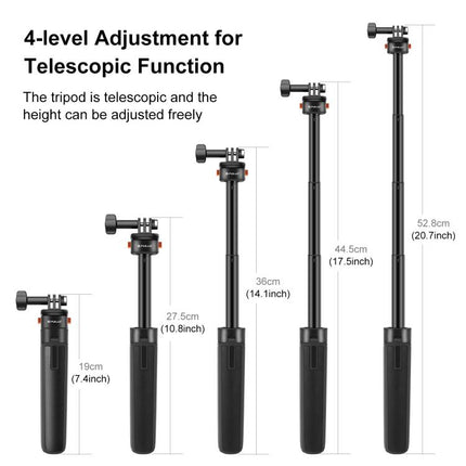 PULUZ Mini Magnetic Quick Release Selfie Stick Tripod, Magnetic Quick Release Tripod