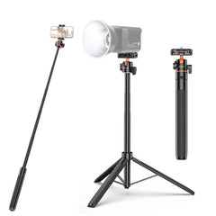 PULUZ 1,3 m Telefon-Selfie-Stick-Stativ Vlog Live-Streaming-Halter mit Telefonclip, 1,4 m Telefonstativ