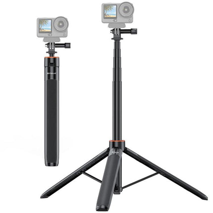 PULUZ 1,3 m Action-Kamera-Selfie-Stick-Stativ Vlog Live-Streaming-Halter, 1,4 m Action-Kamera-Stativ