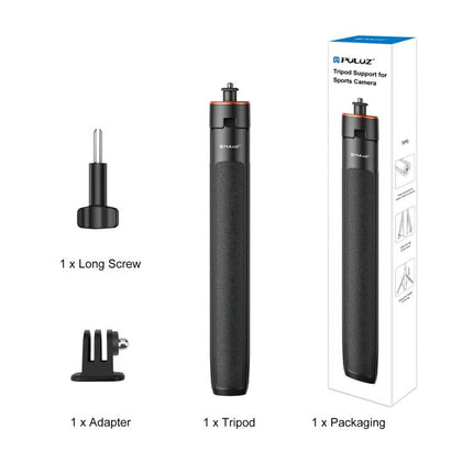 Trípode para selfies con cámara de acción PULUZ de 1,3 m, soporte para transmisión en vivo de vlogs, trípode para cámara de acción de 1,4 m