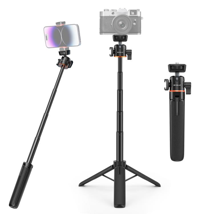 PULUZ Mini-Telefonkamera-Verlängerungsstativständer 360-Grad-Kugelkopf Kaltschuh-Selfie-Stick, Telefonkamera-Stativ
