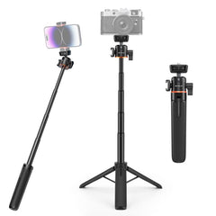 PULUZ Mini-Telefonkamera-Verlängerungsstativständer 360-Grad-Kugelkopf Kaltschuh-Selfie-Stick, Telefonkamera-Stativ
