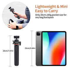 PULUZ Mini Phone Camera Extension Tripod Stand 360 Degree Ball Head Cold Shoe Selfie Stick, Phone Camera Tripod