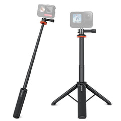 PULUZ Action Camera Extension Tripod Selfie Stick Stand for GoPro, Action Camera Tripod