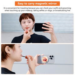 Mobile Phone MagSafe Magnetic Makeup Mirror Rear Camera Video Selfie Mirror