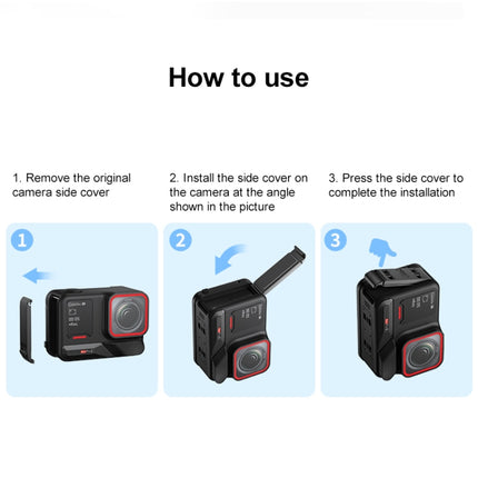 PULUZ Seitliche Schnittstellenabdeckung für die Batterie aus Aluminiumlegierung für Insta360 Ace Pro 2, Für Insta360 Ace Pro 2