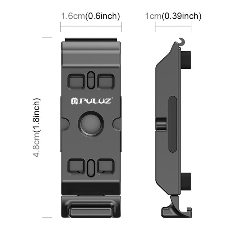 Cubierta de interfaz lateral de batería de aleación de aluminio PULUZ ACE/AC para Insta360 Ace Pro 2, para puerto ACE/AC de Insta360 Ace Pro 2