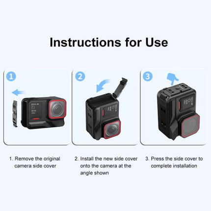 PULUZ ACE / AC-Batterieseitenschnittstellenabdeckung aus Aluminiumlegierung für Insta360 Ace Pro 2, für Insta360 Ace Pro 2 ACE/AC-Anschluss