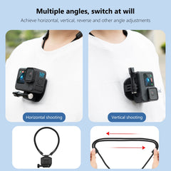 PULUZ Action Camera Magnetic Neck Mount Holder Vlog POV Neck Strap