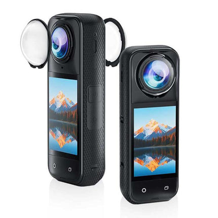 For Insta360 X5 PULUZ Rotating Optical Tempered Glass Lens Guard Protective Cover