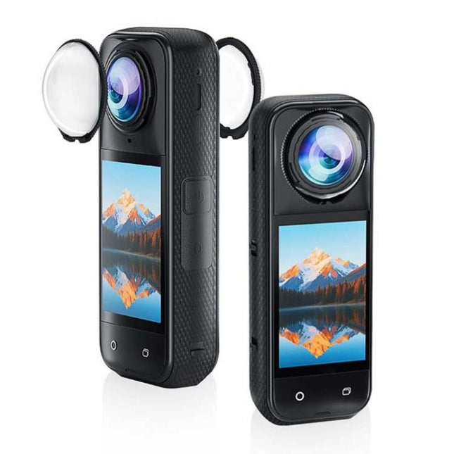 For Insta360 X5 PULUZ Rotating Optical Tempered Glass Lens Guard Protective Cover