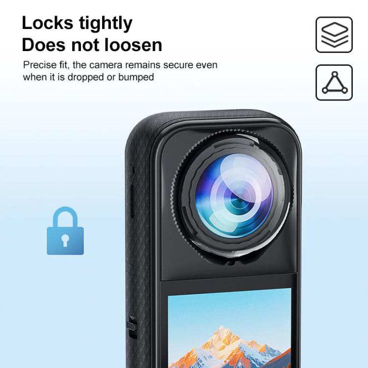 For Insta360 X5 PULUZ Rotating Optical Tempered Glass Lens Guard Protective Cover