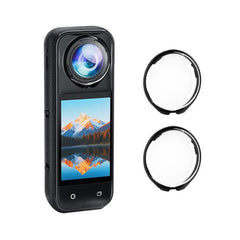 For Insta360 X5 PULUZ Rotating Optical Tempered Glass Lens Guard Protective Cover