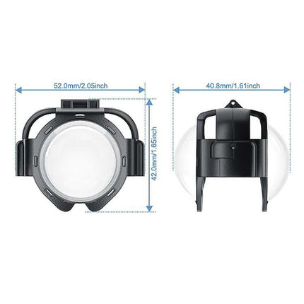 For Insta360 X5 PULUZ Snap-on Optical Tempered Glass Lens Guard Protective Cover