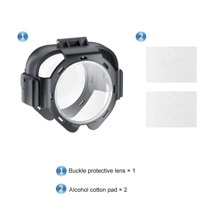 For Insta360 X5 PULUZ Snap-on Optical Tempered Glass Lens Guard Protective Cover, Snap-on Lens Guard