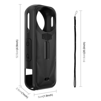 For Insta360 X5 PULUZ Silicone Protective Case with Lens Cover