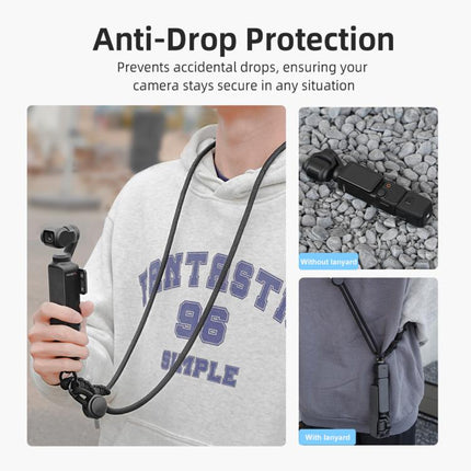PULUZ Sports Camera Lanyard Long Adjustable Anti-lost Rope for OSMO Pocket 3 / Insta360 X4