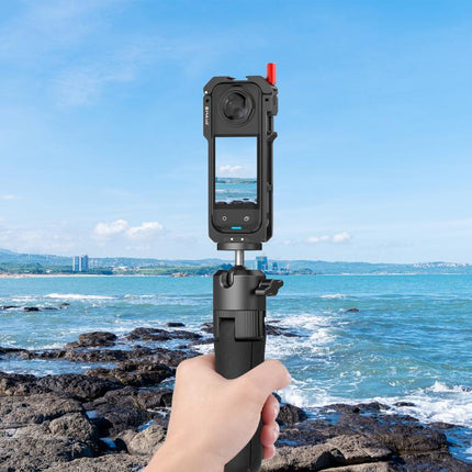 For Insta360 X5 PULUZ Metal Protective Cage Rig Housing Frame with Lens Cover